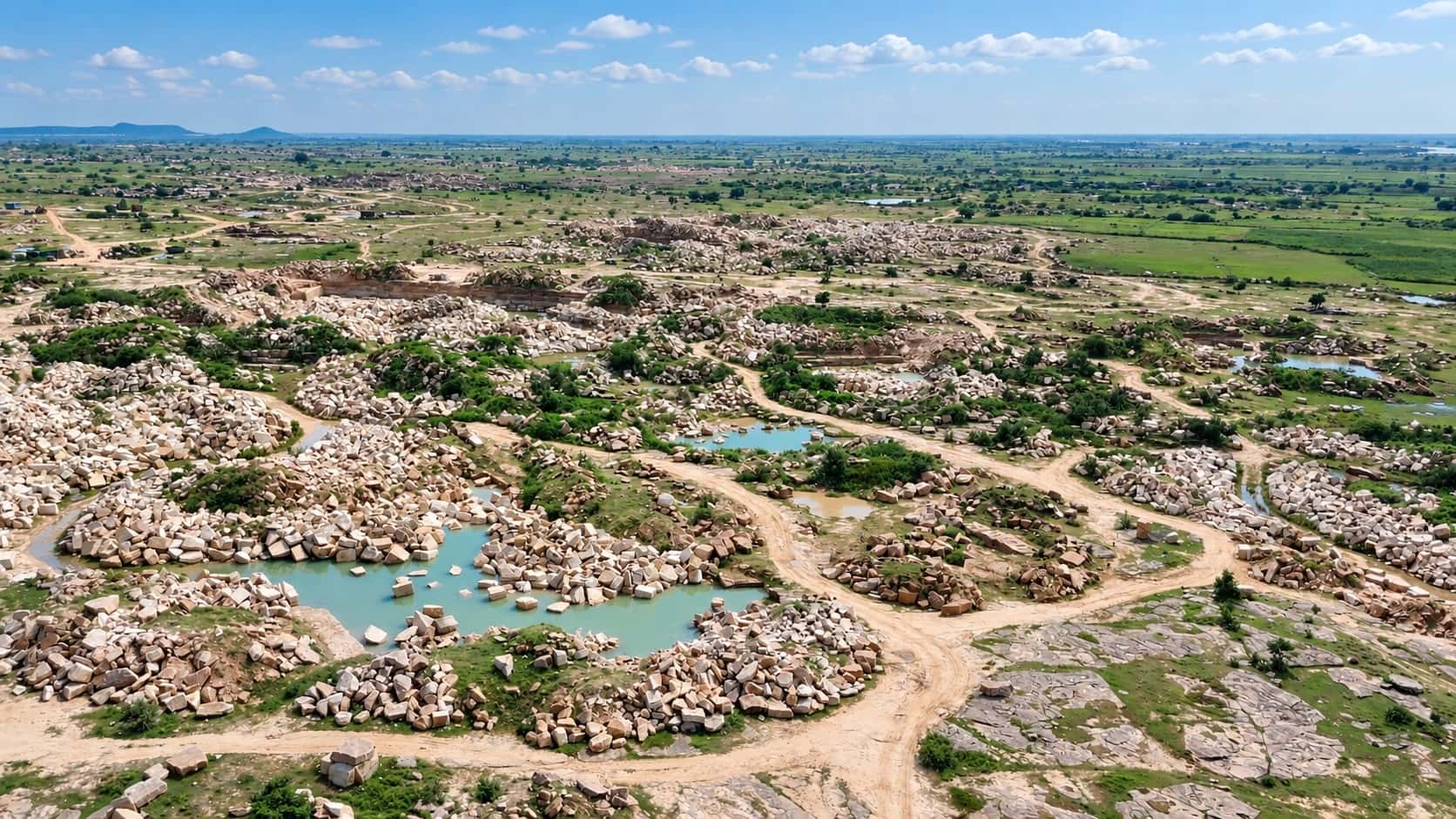 Aerial view of the Sil Shakti quarry